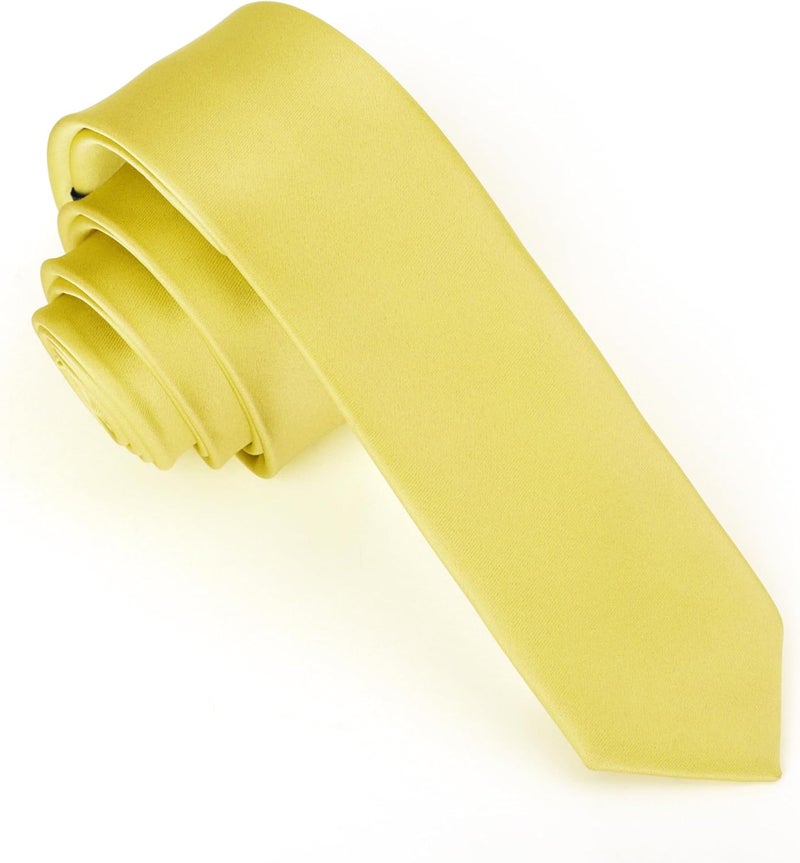 DR ANISON Skinny Tie Men Women 2" (5CM) Slim Necktie Solid Thin Ties Formal - Image 1